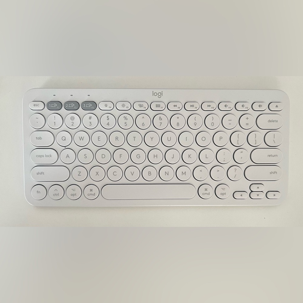 Logitech K380 Multi Device Bluetooth Scissor Keyboard in White